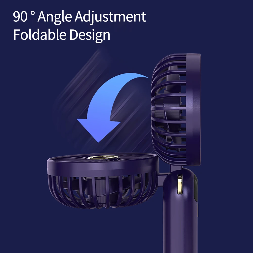 Portable Aroma Neck Fan 1500mAh USB Rechargeble Electric Fan Outdoor Travel Mini Wireless Handle Fan Ventilador With LCD Display - Image 4