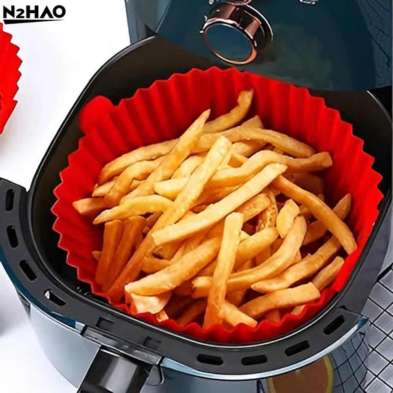 Air Fryer Silicone Tray Baking Mat Fried Basket Liner Pot Holder Grill Pan Replacement Bakeware Pizza Pan For Healthy Cooking - Image 3