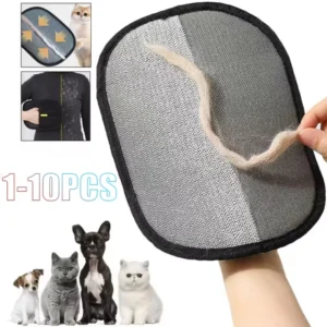1-10pcs Double Sided Static Hair Removal Glove for Cat Dog Pet Shedding Sticky Fur Cleaner Adhesive Brush Reusable for Home Car