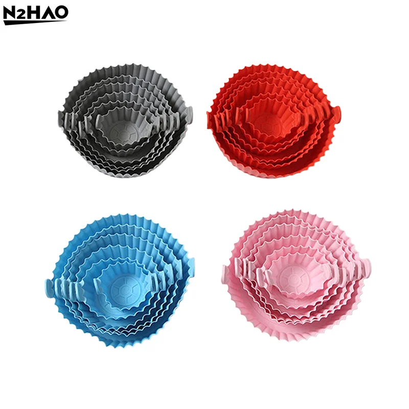 Air Fryer Silicone Tray Baking Mat Fried Basket Liner Pot Holder Grill Pan Replacement Bakeware Pizza Pan For Healthy Cooking - Image 5