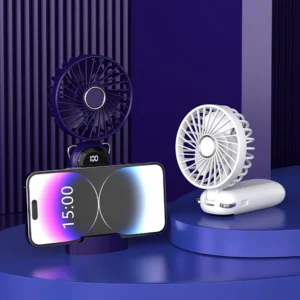 Portable Aroma Neck Fan 1500mAh USB Rechargeble Electric Fan Outdoor Travel Mini Wireless Handle Fan Ventilador With LCD Display