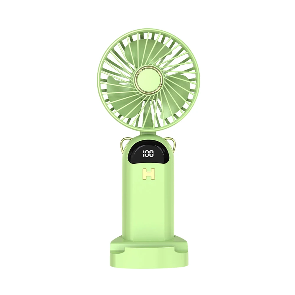 Portable Aroma Neck Fan 1500mAh USB Rechargeble Electric Fan Outdoor Travel Mini Wireless Handle Fan Ventilador With LCD Display - Image 2
