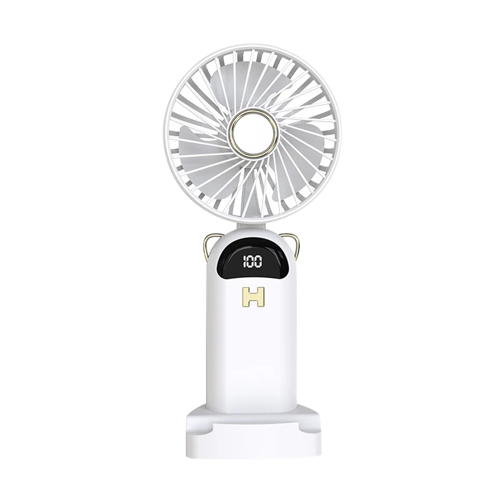 Portable Aroma Neck Fan 1500mAh USB Rechargeble Electric Fan Outdoor Travel Mini Wireless Handle Fan Ventilador With LCD Display - Image 3